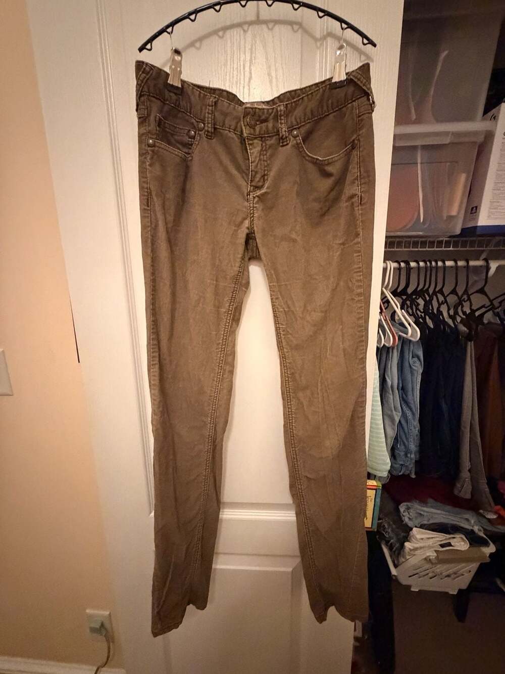 Free People Corduroy Pants Size W28 Brown Skinny